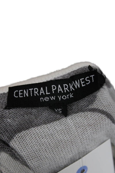 Central Park West Unisex Gray Camouflage Pullover Long Sleeve Viscose Size XS