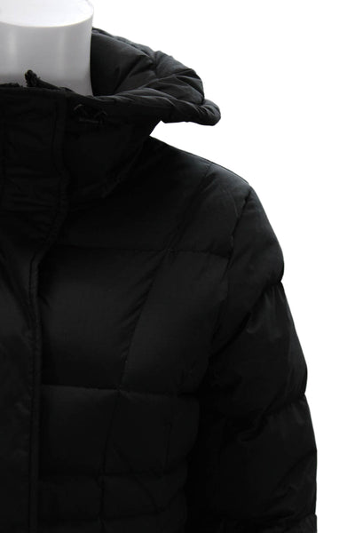 Spiewak Women Quilted Puffer Jacket Black Drawstring Size XS