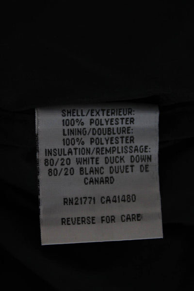 Spiewak Women Quilted Puffer Jacket Black Drawstring Size XS