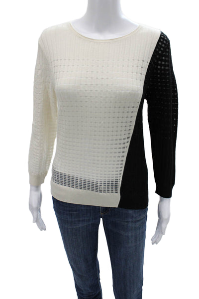Magaschoni Unisex Beige Silk Cashmere Pullover Sweater Long Sleeve Size M
