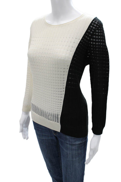 Magaschoni Unisex Beige Silk Cashmere Pullover Sweater Long Sleeve Size M