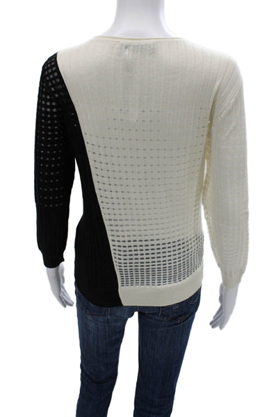 Magaschoni Unisex Beige Silk Cashmere Pullover Sweater Long Sleeve Size M