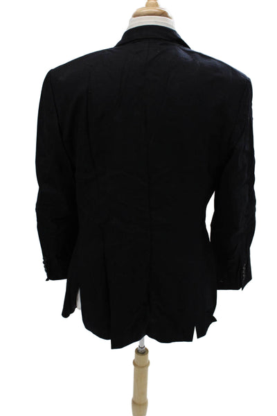 346 Brooks Brothers Mens Classic Dark Blue Wool Suit Jacket Size 42