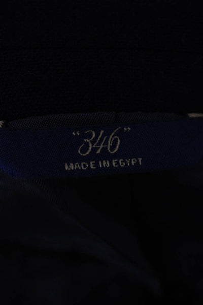 346 Brooks Brothers Mens Classic Dark Blue Wool Suit Jacket Size 42