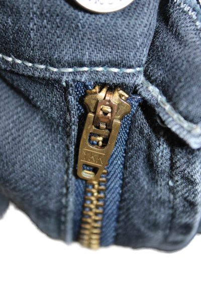 7 For All Mankind Mens Straight Jeans Dark Gray Button Size 36