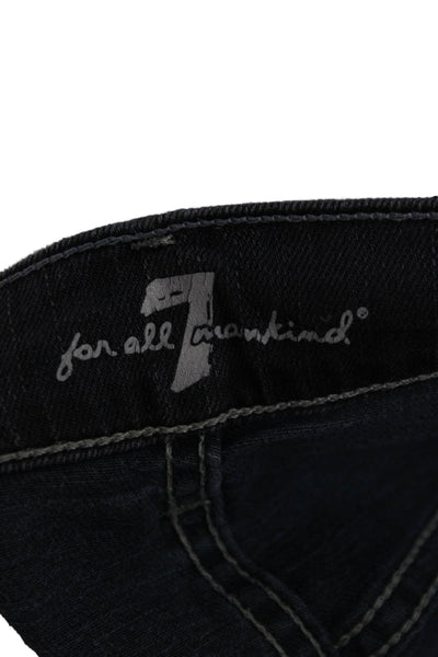 7 For All Mankind Mens Straight Jeans Dark Gray Button Size 36