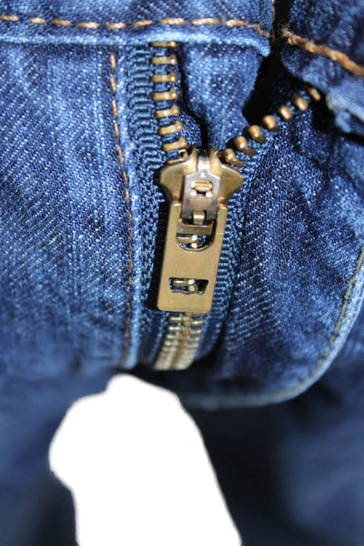 Levis Mens Straight Dark Blue Jeans Cotton Size 38