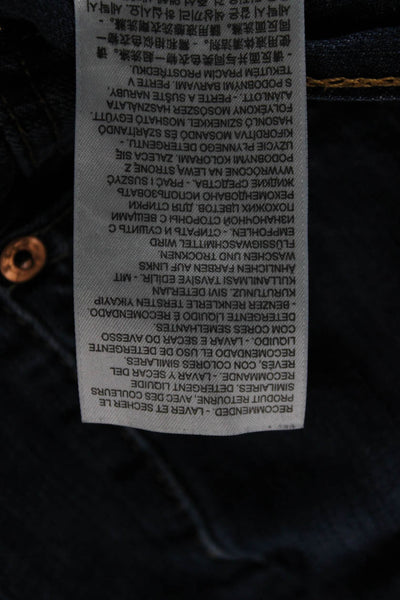 Levis Mens Straight Dark Blue Jeans Cotton Size 38