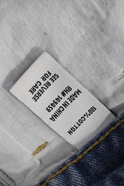 Ashley Mason Womens Blue Cotton A-Line Mini Skirt Size 31