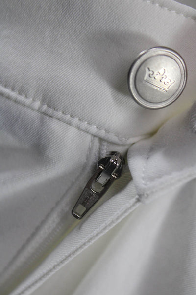 Peter Millar Mens Chino Pants White Button 83% Recycled Polyester Size 40