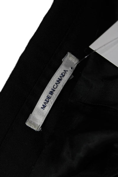 Peter Millar Mens Black Wool Suit Jacket Button Collared Classic Size 44