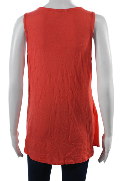 Michael Michael Kors Women Sleeveless Orange Tunic Zip 100% Polyester Size M