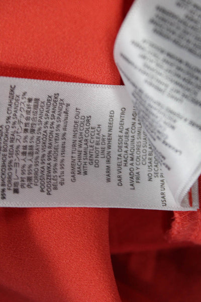 Michael Michael Kors Women Sleeveless Orange Tunic Zip 100% Polyester Size M