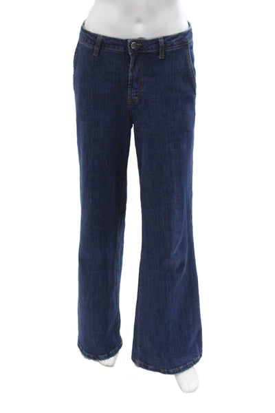 Heartless Jeans Women Flared Wide Leg Dark Blue Jeans Size L