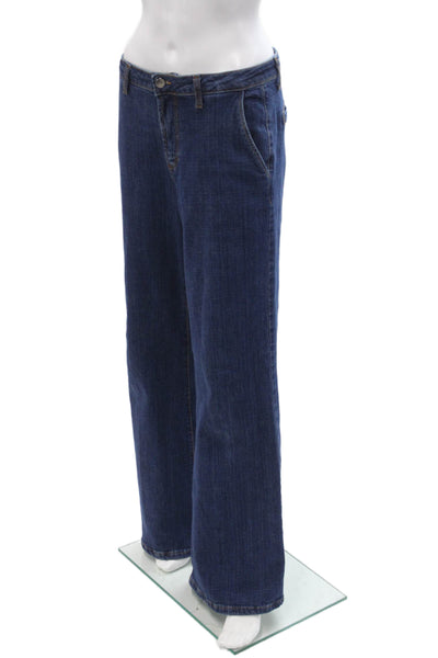 Heartless Jeans Women Flared Wide Leg Dark Blue Jeans Size L
