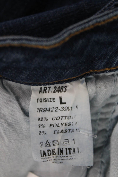Heartless Jeans Women Flared Wide Leg Dark Blue Jeans Size L