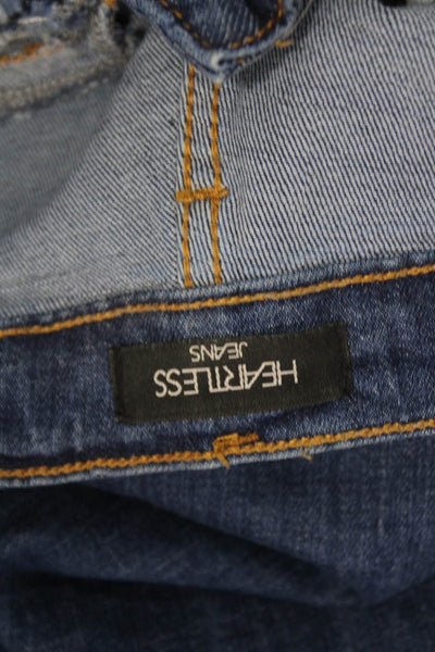 Heartless Jeans Women Flared Wide Leg Dark Blue Jeans Size L
