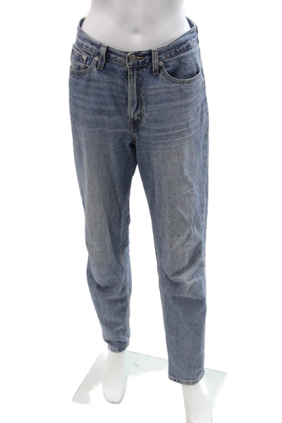 Levis Unisex Straight Tapered Jeans Blue High Rise 100% Cotton Size 27
