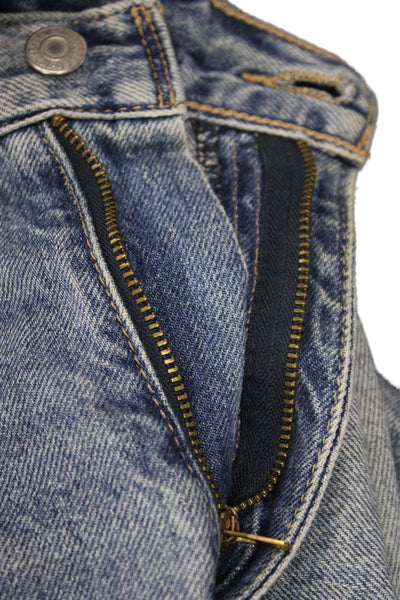 Levis Unisex Straight Tapered Jeans Blue High Rise 100% Cotton Size 27