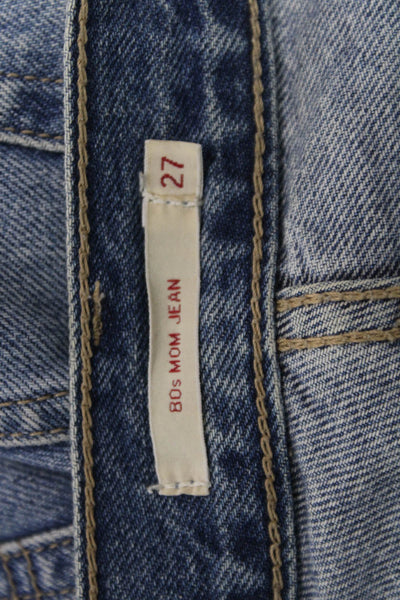 Levis Unisex Straight Tapered Jeans Blue High Rise 100% Cotton Size 27
