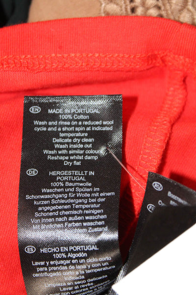 Hobbs London Womens Basic Orange Cotton Sleeveless Tank Round Neck Size XS