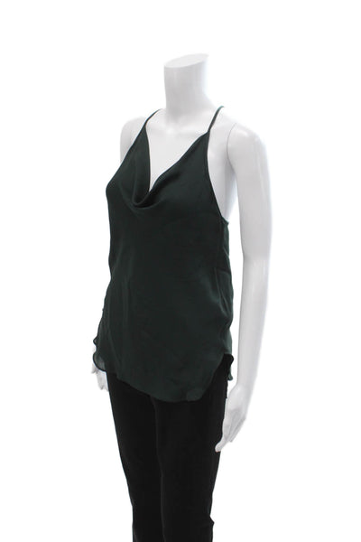 Haute Hippie Women Camisole Green Cotton Sleeveless Solid Boho Size S