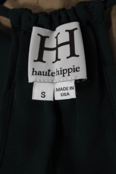 Haute Hippie Women Camisole Green Cotton Sleeveless Solid Boho Size S