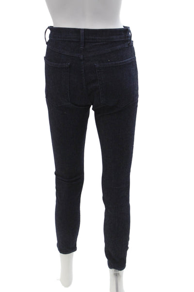 3x1 NYC Womens Ankle Skinny High Rise Dark Blue Jeans Button Size 26