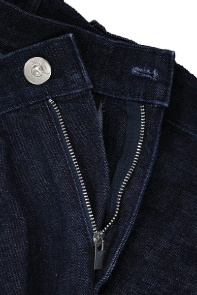 3x1 NYC Womens Ankle Skinny High Rise Dark Blue Jeans Button Size 26