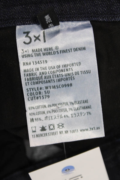 3x1 NYC Womens Ankle Skinny High Rise Dark Blue Jeans Button Size 26