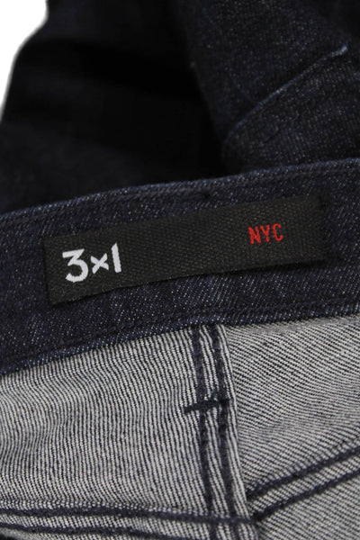 3x1 NYC Womens Ankle Skinny High Rise Dark Blue Jeans Button Size 26