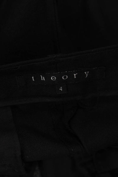 Theory Womens Cropped Dress Pants Black Size 4