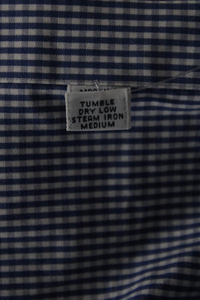 Ralph Lauren Blue Label Mens Plaid Button Down Shirt Blue White Size Extra Large