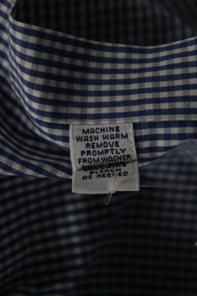 Ralph Lauren Blue Label Mens Plaid Button Down Shirt Blue White Size Extra Large
