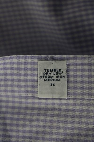 Ralph Lauren Blue Label Mens Plaid Button Down Shirt Lavender Size Extra Large