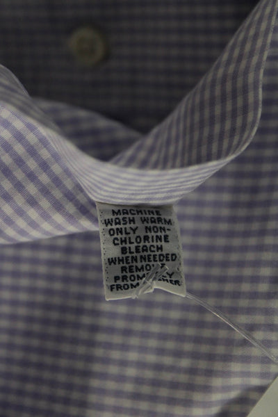Ralph Lauren Blue Label Mens Plaid Button Down Shirt Lavender Size Extra Large