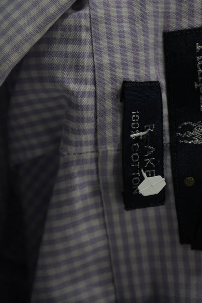 Ralph Lauren Blue Label Mens Plaid Button Down Shirt Lavender Size Extra Large