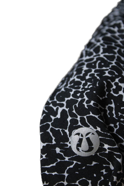 Lululemon Womens Ankle Leggings Black Animal Print Nylon Blend Size 4