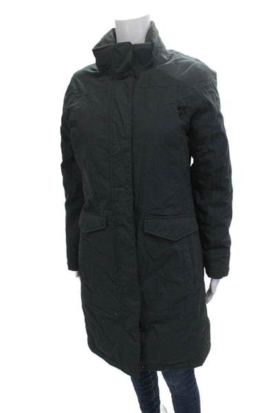 Eddie Bauer Womens Parka Black High Neck Zip Outdoor Polyester Size M