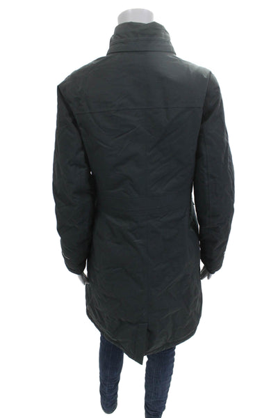 Eddie Bauer Womens Parka Black High Neck Zip Outdoor Polyester Size M
