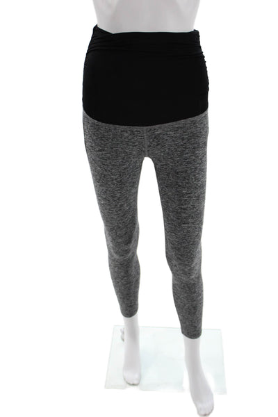 Beyond the Bump Womens Maternity Ankle Leggings Black Size XS