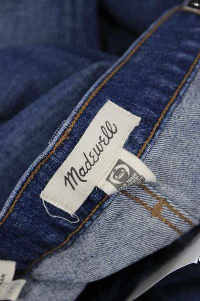 Madewell Womens Maternity Ankle Cropped Jeans Dark Blue Low Rise Button Size 25