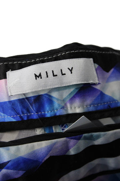 Milly Womens Black Ankle Leggings Polyester Geometric Size S