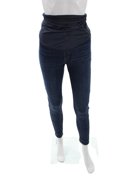 Madewell Women Ankle Skinny High Rise Dark Blue Jeans Size 25