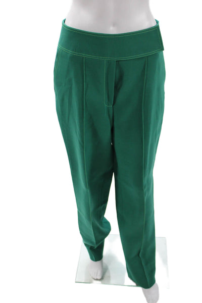 Christopher John Rogers Women Dress Pants Green Zip Size 6