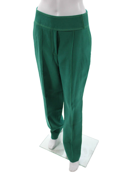 Christopher John Rogers Women Dress Pants Green Zip Size 6