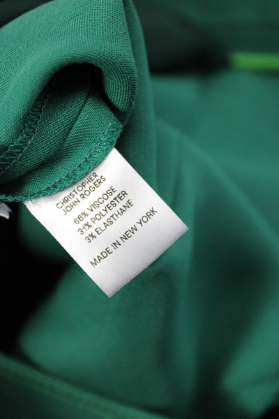 Christopher John Rogers Women Dress Pants Green Zip Size 6