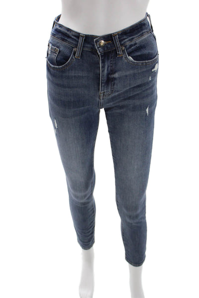 Pistola Women Dark Blue Ankle Skinny Jeans High Rise Size 24