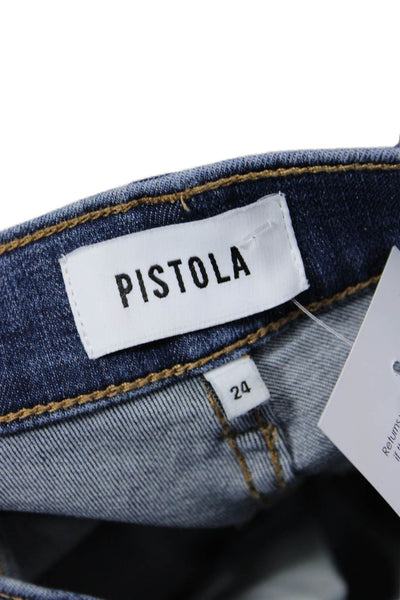 Pistola Women Dark Blue Ankle Skinny Jeans High Rise Size 24