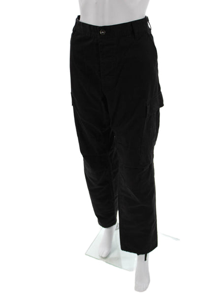 Riley Mens Cargo Pants Black 98% Cotton 2% Lycra Inseam 30 Size M